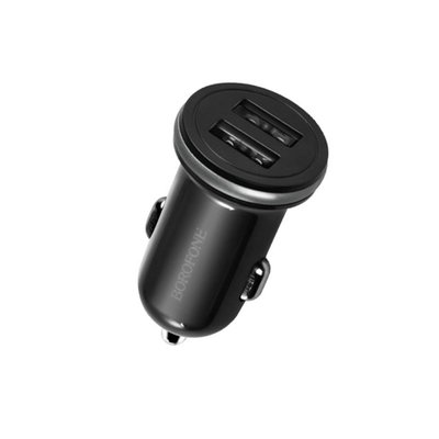 Автомобільний зарядний пристрій BOROFONE BZ5 CarPal, in-car charger with dual USB ports, 2.1A Black BZ5B фото