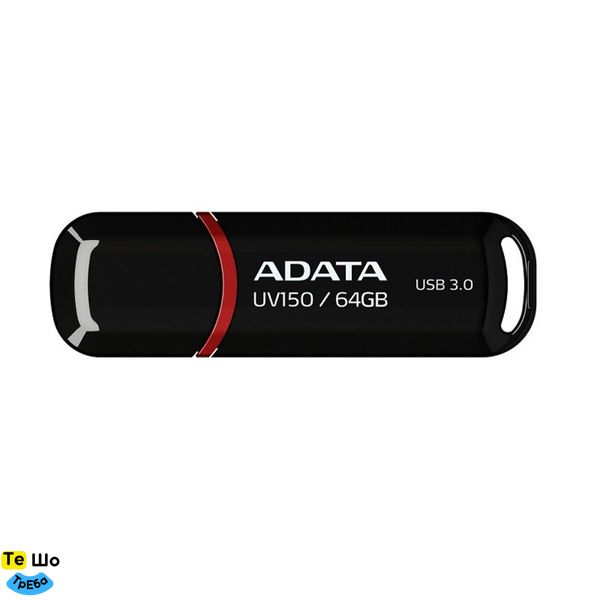 Флеш пам'ять A-DATA USB 3.2 AUV 150 64Gb Black (AUV150-64G-RBK) AUV150-64G-RBK фото