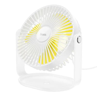 Вентилятор HOCO F14 multifunctional powerful desktop fan White 6931474797544 фото