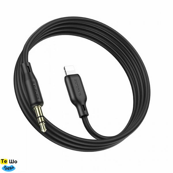 Аудiо-кабель BOROFONE BL18 iP silicone digital audio conversion cable Black BL18B фото