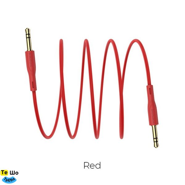 Аудио-кабель BOROFONE BL1 Audiolink audio AUX cable, 1m Red BL1R1 фото