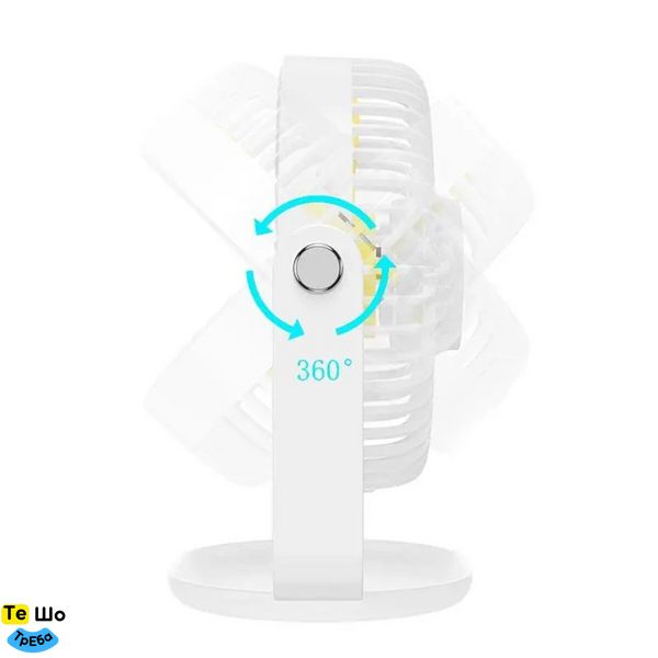 Вентилятор HOCO F14 multifunctional powerful desktop fan White 6931474797544 фото