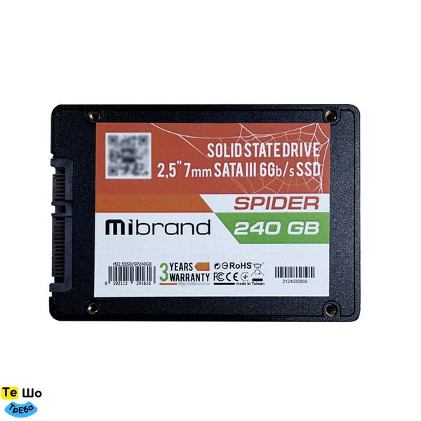 SSD Mibrand Spider 240GB 2.5" 7mm SATAIII Bulk MI2.5SSD/SP240GB фото