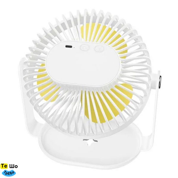 Вентилятор HOCO F14 multifunctional powerful desktop fan White 6931474797544 фото