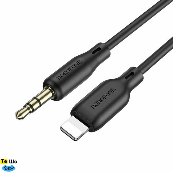 Аудiо-кабель BOROFONE BL18 iP silicone digital audio conversion cable Black BL18B фото