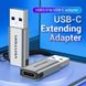 Адаптер Vention USB 3.0 Male to USB-C Female Adapter Gray Aluminum Alloy Type (CDPH0) CDPH0 фото 2