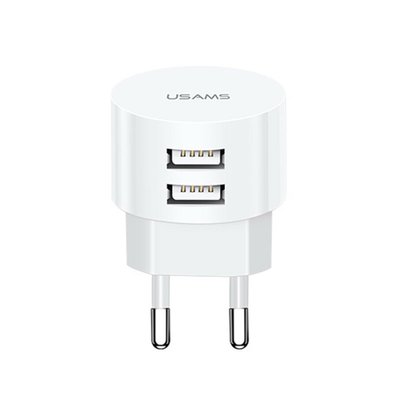МЗП Usams Travel Charging Set Send-Tu Series (T20 Dual USB Round Charger+U35 lightning cable) White (XTXLOGT1804) XTXLOGT1804 фото