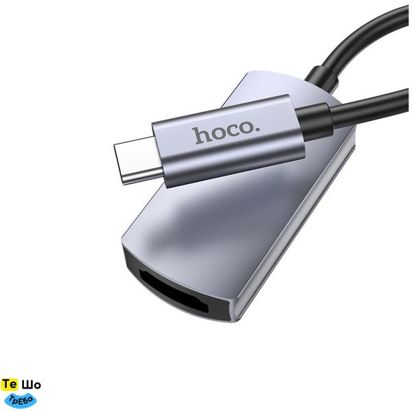 Кабель-переходник HOCO UA20 Presage Type-C to HDTV converter Metal Gray 6931474770264 фото