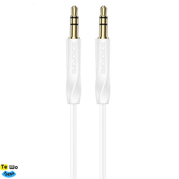 Аудiо-кабель BOROFONE BL16 Clear sound AUX audio cable White (BL16W) BL16W фото