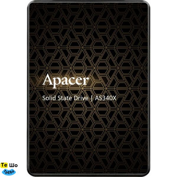 SSD Apacer AS340X 480GB 2.5" 7mm SATAIII 3D NAND Read/Write: 550/520 MB/sec AP480GAS340XC-1 фото
