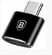 Адаптер Baseus USB Female To Type-C Male Adapter Converter Black CATOTG-01 фото 1