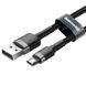 Кабель Baseus cafule Cable USB For Micro 2.4A 0.5M Gray+Black CAMKLF-AG1 фото 4