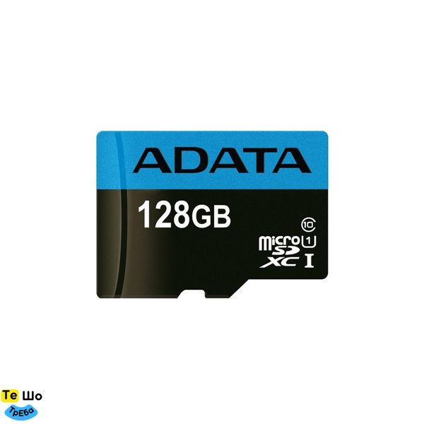 Карта пам'яті A-DATA Premier 128Gb А1(adapter SD)(AUSDX128GUICL10A1-RA1) AUSDX128GUICL10A1-RA1 фото