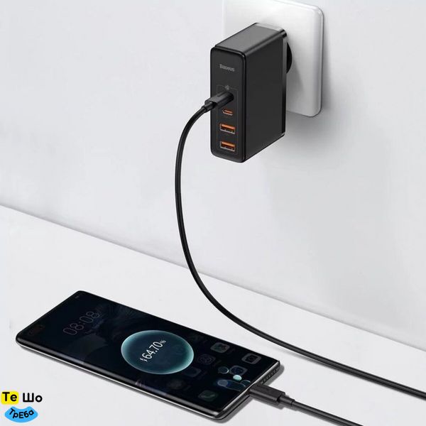 Зарядний пристрій Baseus GaN2 Pro Quick Charger 2C+2U 100W EU Black (CCGAN2P-L01) CCGAN2P-L01 фото