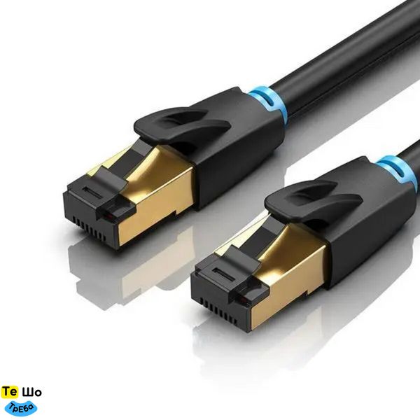 Кабель Vention Cat.8 SFTP Patch Cable 1M Black (IKABF) IKABF фото