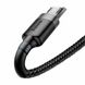 Кабель Baseus Cafule Cable USB For Micro 1.5A 2m Gray+Black CAMKLF-CG1 фото 2