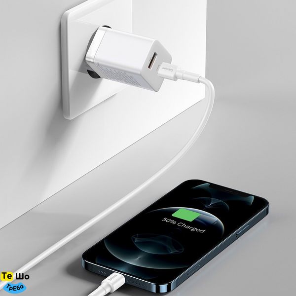 Зарядний пристрій Baseus Super Si Pro Quick Charger C+U 30W EU White (CCSUPP-E02) CCSUPP-E02 фото