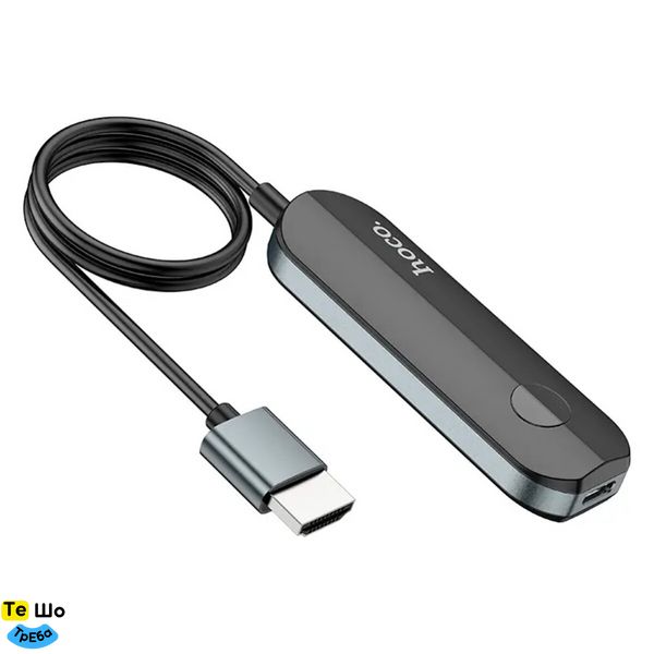 Кабель-перехiдник HOCO UA23 Flowing wireless display adapter(iP version) Black 6931474789785 фото