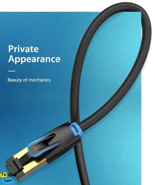 Кабель Vention Cat.8 SFTP Patch Cable 0.5M Black (IKABD) IKABD фото