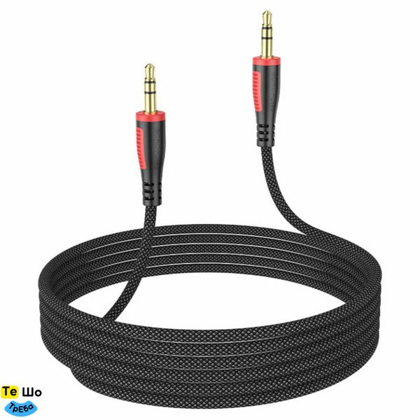 Аудiо-кабель BOROFONE BL14 AUX audio cable(L=2M) Black BL14B2 фото