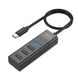 Кабель-переходник HOCO HB25 Easy mix 4-in-1 converter(Type-C to USB3.0+USB2.0*3) Black 6931474762429 фото 1