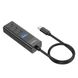 Кабель-перехiдник HOCO HB25 Easy mix 4-in-1 converter(Type-C to USB3.0+USB2.0*3) Black 6931474762429 фото 2