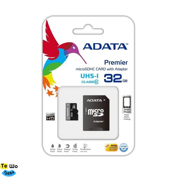 Карта памяти A-DATA Premier 32Gb (adapter SD)(AUSDH32GUICL10-RA1) AUSDH32GUICL10-RA1 фото