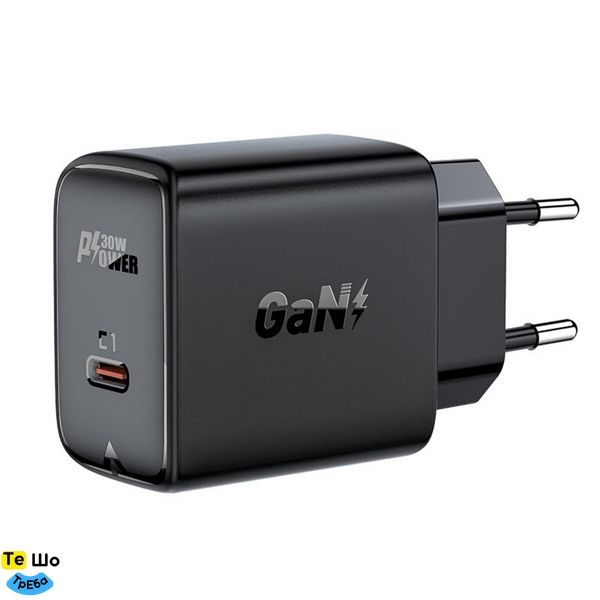 Зарядний пристрій ACEFAST A21 30W GaN single USB-C charger Black (AFA21B) AFA21B фото