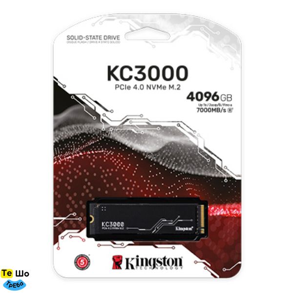 SSD M.2 Kingston KC3000 4096GB NVMe 2280 PCIe 4.0 x4 3D NAND TLC SKC3000D/4096G фото