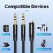 Кабель Vention 2*3.5mm Male to 4 Pole 3.5mm Female Audio Cable 0.3M Black ABS Type (BBTBY) BBTBY фото 3