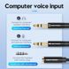 Кабель Vention 2*3.5mm Male to 4 Pole 3.5mm Female Audio Cable 0.3M Black ABS Type (BBTBY) BBTBY фото 2