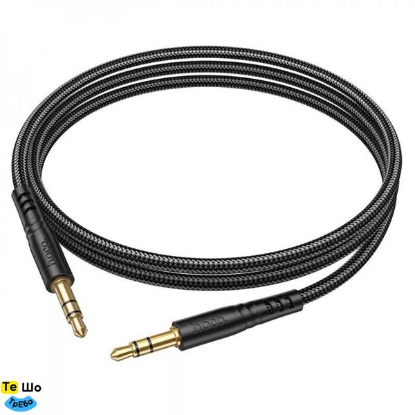 Аудiо-кабель HOCO UPA24 Smooth AUX audio cable Black 6931474789136 фото