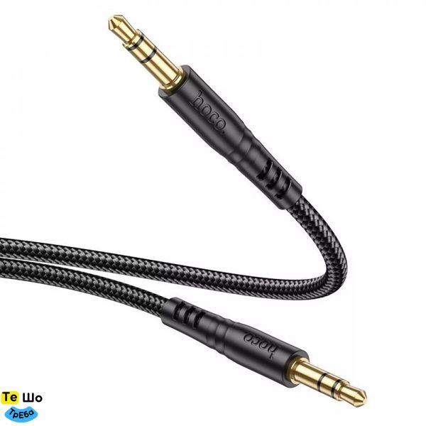 Аудио-кабель HOCO UPA24 Smooth AUX audio cable Black 6931474789136 фото