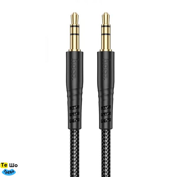 Аудио-кабель HOCO UPA24 Smooth AUX audio cable Black 6931474789136 фото