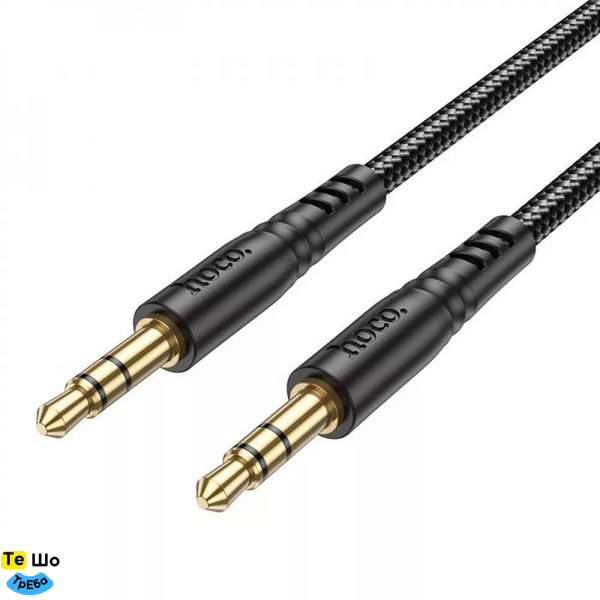 Аудио-кабель HOCO UPA24 Smooth AUX audio cable Black 6931474789136 фото