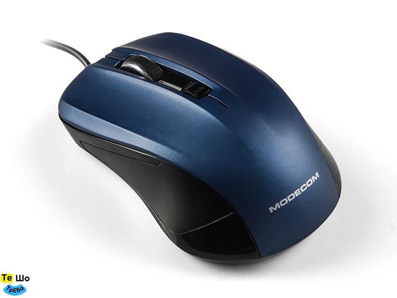 Мышь Modecom MC-M9.1, 4кн., 1600dpi, чорно-синя M-MC-00M9.1-140 фото