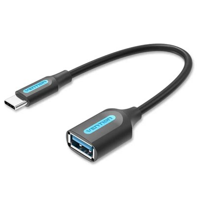 Адаптер Vention USB 3.1(Gen 1) C Male to A Female OTG Cable 0.15M Black PVC Type (CCVBB) CCVBB фото