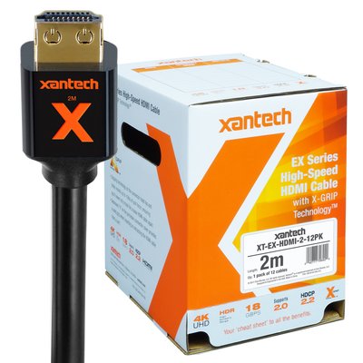 Кабель HDMI 2.0 м Xantech XT-EX-HDMI-2 xnt.00118 xnt.00118 фото