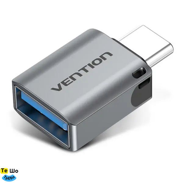Адаптер Vention USB-C Male to USB 3.0 Female OTG Adapter Gray Aluminum Alloy Type (CDQH0) CDQH0 фото