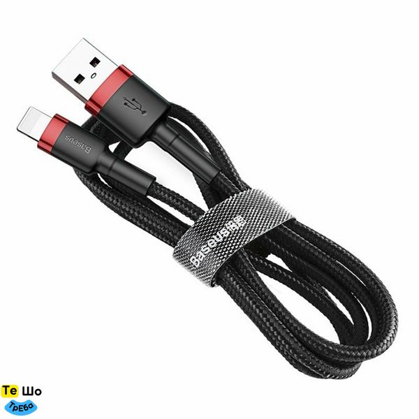 Кабель Baseus Cafule Cable USB For Lightning 1.5A 2m Red+Black CALKLF-C19 фото