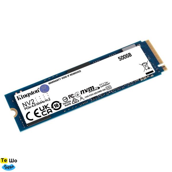 SSD M.2 Kingston NV2 500GB NVMe 2280 PCIe 4.0 x4 3D NAND TLC SNV2S/500G фото
