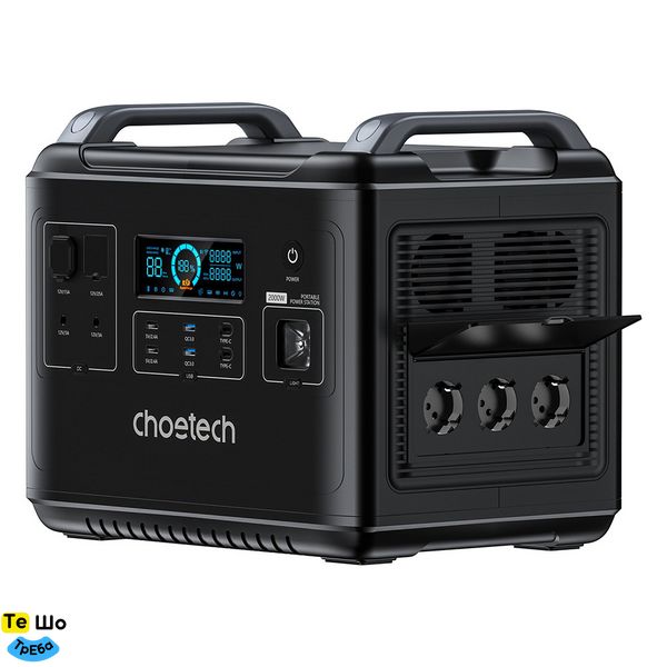 Зарядна станція Choetech BS006 (2000Вт/г) LiFePo4,MPPT, UPS, USB-C PD100 Вт Т840230 фото