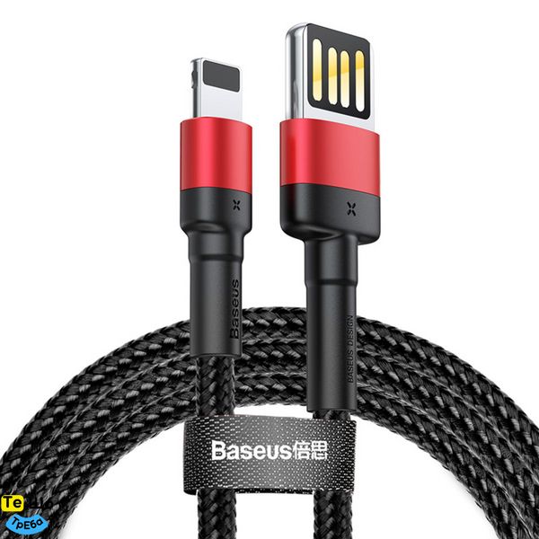 Кабель Baseus Cafule Cable（Special Edition）USB For iP 1m Red+Black CALKLF-G91 фото