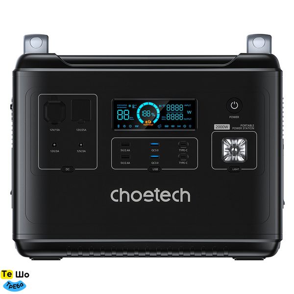 Зарядна станція Choetech BS006 (2000Вт/г) LiFePo4,MPPT, UPS, USB-C PD100 Вт Т840230 фото