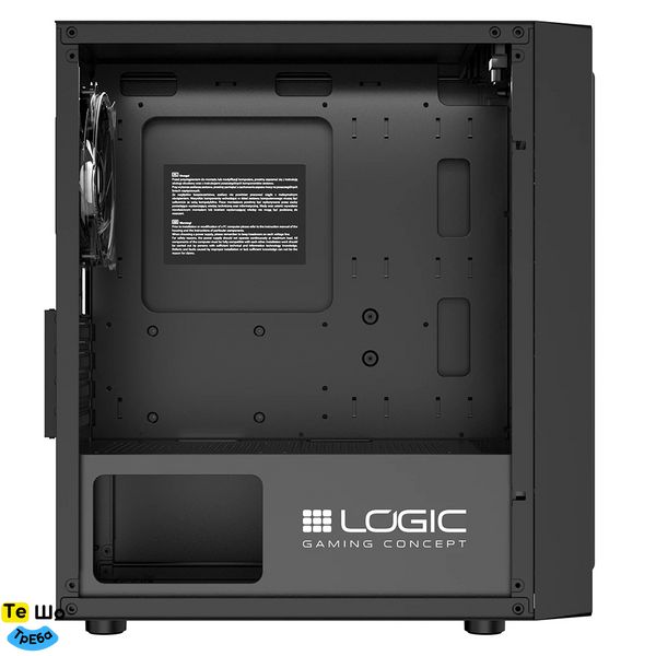 Корпус LogicConcept ATOS MESH+GLASS ARGB fans 3x120mm BLACK без БЖ mATX AM-ATOS-10-0000000-0002 фото