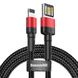 Кабель Baseus Cafule Cable（Special Edition）USB For iP 1m Red+Black CALKLF-G91 фото 1